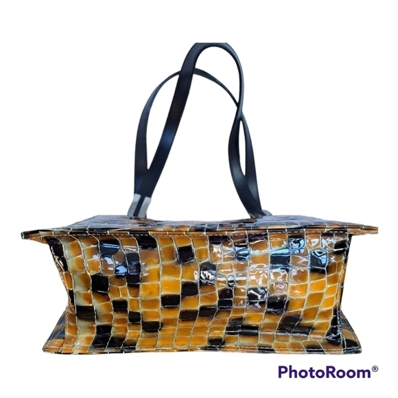 St-James Italy leopard color snake print  handbag shoulder bag purse - Picture 6 of 16